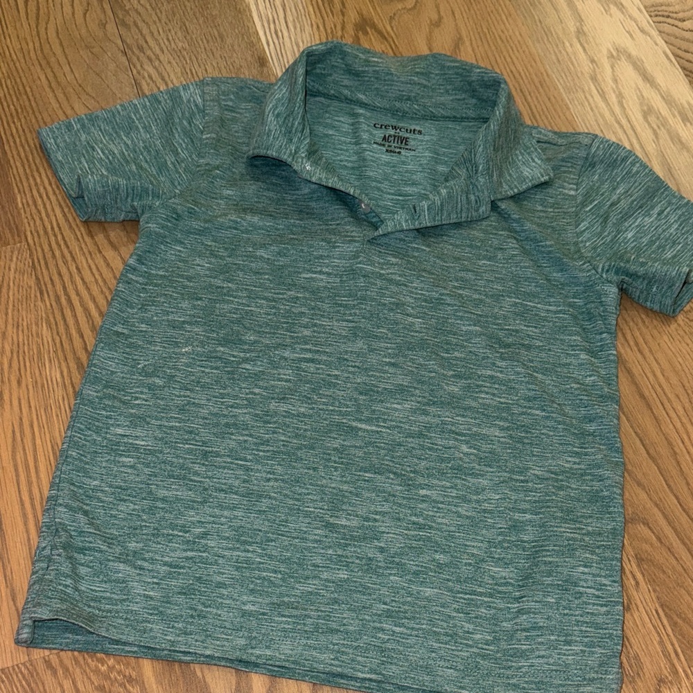 Crewcuts Active Heathered Green Polo Shirt